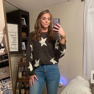 Star Sweater Olive Green